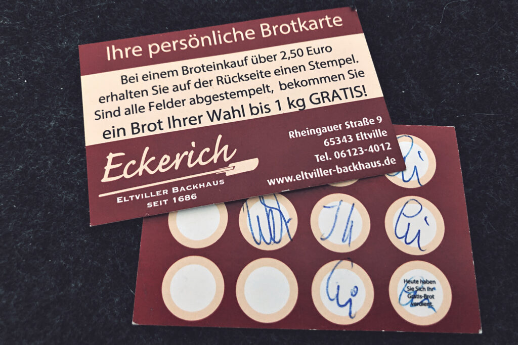 Bäckerei Eckerich Brotkarte