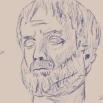 Aristoteles, Portrait, Kopf, Zeichnung
