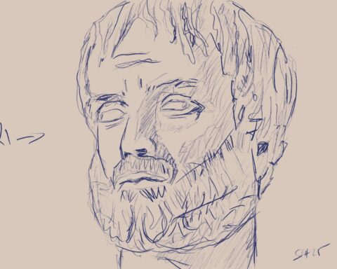 Aristoteles, Portrait, Kopf, Zeichnung