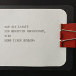 Schreibmaschinen geschrieben: Die Ängste der Menschen