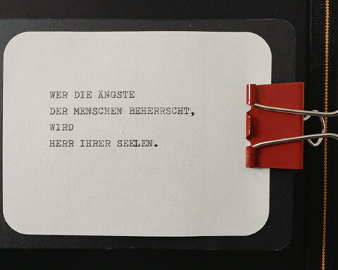 Schreibmaschinen geschrieben: Die Ängste der Menschen